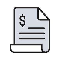 Use this bill icon for clear financial documentation vector