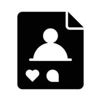 Icon representing customer profiles for user management vector