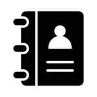 Organize contacts with this phone book icon for easy access vector