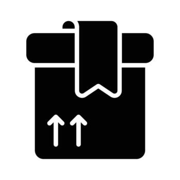 Listo a utilizar icono, para paquete artículos de forma segura vector