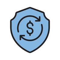 Protect your work with this sturdy shield icon for safety and security vector