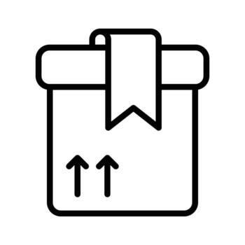 Listo a utilizar icono, para paquete artículos de forma segura vector