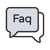 Provide answers with this FAQ icon for quick information access vector