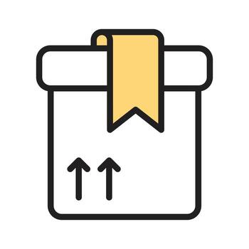 Listo a utilizar icono, para paquete artículos de forma segura vector