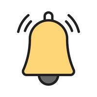 Notification bell icon for alerts and important updates vector