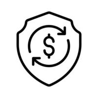 Protect your work with this sturdy shield icon for safety and security vector