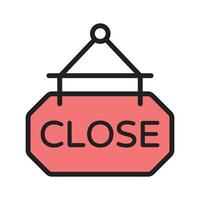 Show closure with this close sign icon for business hours vector