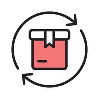 Represents the act of exchanging or trading boxes of goods vector