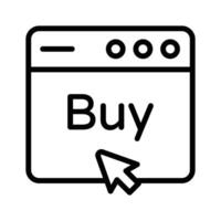 Icon representing the action of buying or making a purchase vector