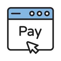 Shows online payments and digital transactions, ready to use icon vector