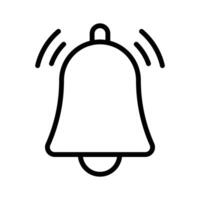 Notification bell icon for alerts and important updates vector