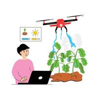 Drone assisted farming using smart technology for precision vector
