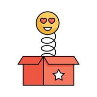 A fun and surprising fool box popping with joy vector