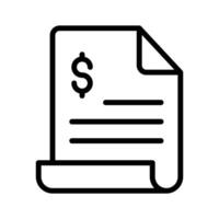 Use this bill icon for clear financial documentation vector