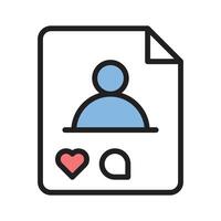 Icon representing customer profiles for user management vector