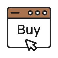 Icon representing the action of buying or making a purchase vector