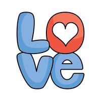 A bold and colorful representation of love and affection vector