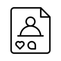 Icon representing customer profiles for user management vector