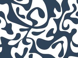 Abstract seamless pattern with dots, stains, loops, blots. Creative contemporary stylish abstract wavy print. vector