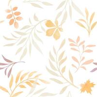 Autumn seamless pattern. Flourish autumnal nature texture. Fall leaf background. vector