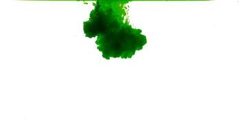 An Abstract Representation of a Beautiful Green Ink Splash on a Clean White Background Surface video