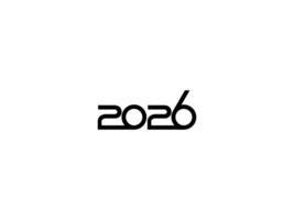 2026 Design Illustration, flat style, simple, memorable and eye catching, can use for Calendar Design, Website, News, Content, Infographic, Happy New Year, or Graphic Design Element vector