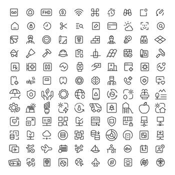 A set of icons for a web application vector