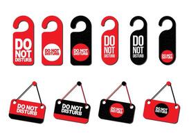 Do not disturb sign set vector