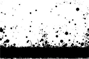 Abstract Ink Splatter Pattern Seamless Design with Black and White Speckles and Circles. vector
