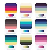 Abstract multi shape color palette swatches vector