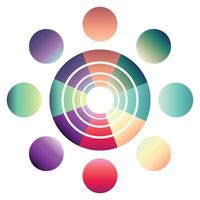 Gradient color palette vector