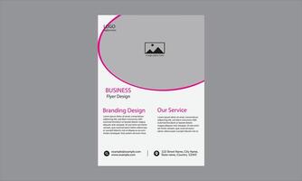 Business flyer design. It features a modern and clean layout with a pink and black color scheme. Here are some key elements vector