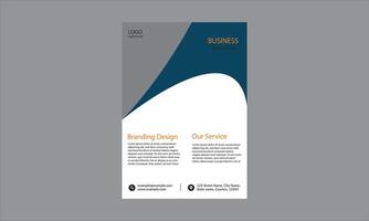 A business flyer or brochure. It has a modern and professional design with a blue color scheme. Here are some key features vector