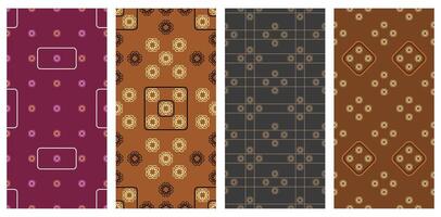 a collection of elegant and artistic seamless patterns to be applied to various media such as paper, fabric and digitally vector