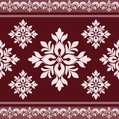 Damask pattern, damask ornament design for wallpapers, textile, wrapping, carpet, clothing, blanket, walls, tiles.