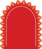 Hindu Festive Decorative Frame and Background, Indian Wedding Card Backgroun and frame vector