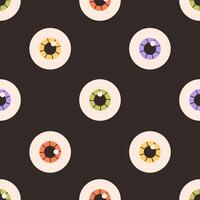 Seamless pattern with eyeballs. Halloween pattern. Texture for banners, wallpapers, textiles, wrapping paper. vector