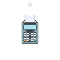 Payment Gateway, NFC Payment, Credit card machine icon symbol illustration isolated on white background vector