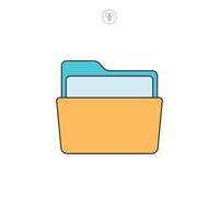 File Folder icon symbol illustration isolated on white background vector