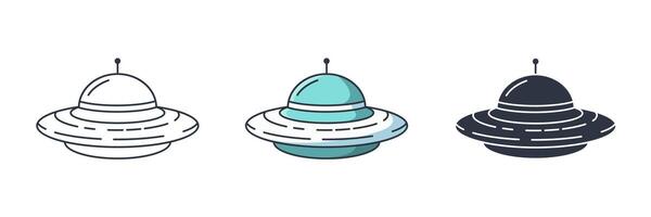 UFO icon symbol illustration isolated on white background vector