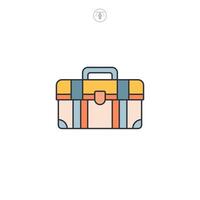 Toolbox icon symbol illustration isolated on white background vector