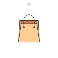 Shopping Bag icon symbol illustration isolated on white background vector