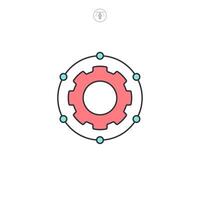 connection setting icon symbol illustration isolated on white background vector