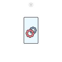 Application setting icon symbol illustration isolated on white background vector