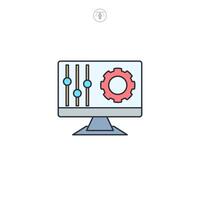 Customization option icon symbol illustration isolated on white background vector