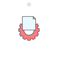 System settings icon symbol illustration isolated on white background vector