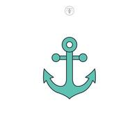 Anchor icon symbol illustration isolated on white background vector