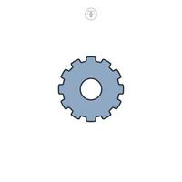 Gear setting icon symbol illustration isolated on white background vector