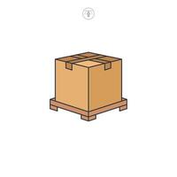 fragile box icon symbol illustration isolated on white background vector