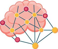 Creative business brain with neural network connections vector